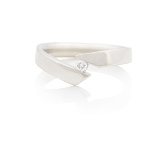 tension set diamond ring