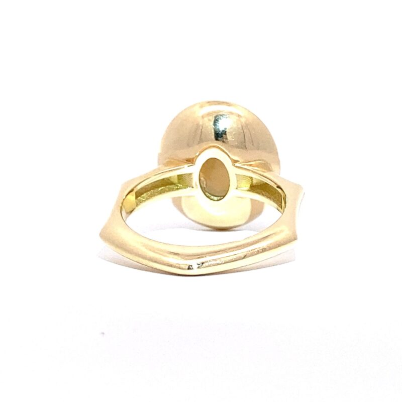 Beautiful Catseye Chrysoberyl & Diamond Cluster Ring - Image 3