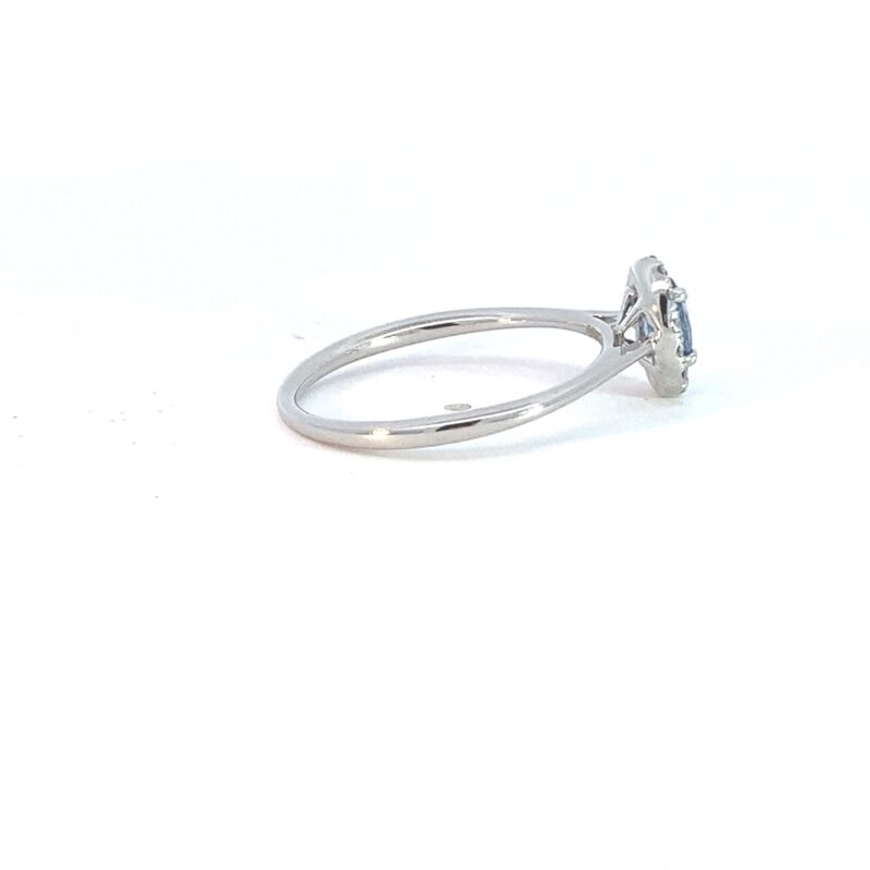 Aquamarine & Diamond Halo Cluster - Image 2