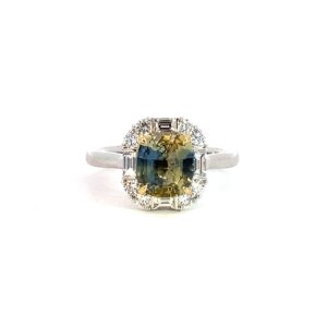 Sapphire & Diamond Cluster Ring