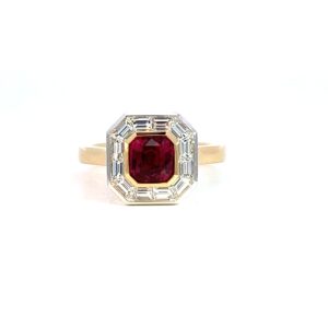 Ruby & Diamond Cluster Ring